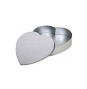 Heart-shaped tin, large
